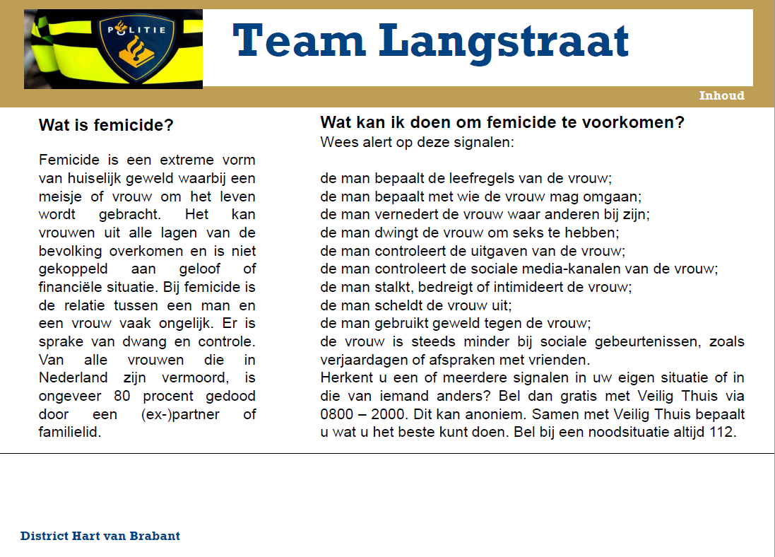 Regionaal Nieuws Femicide
